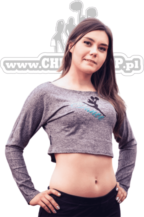 bluzka z długim rękawem sportowa dla cheerleaders nietoperz dance, bluzka typu nietoperz