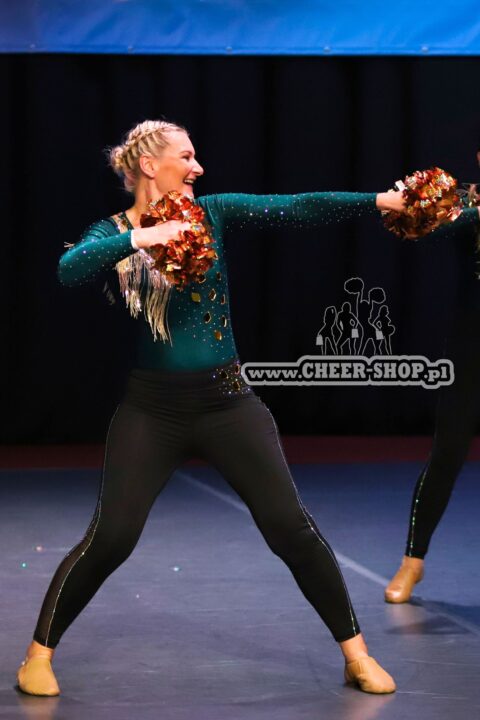 holo gold poms, złote pompony hologram, professional cheer pompoms