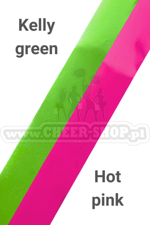 pompon mix metallic kelly green hot pink