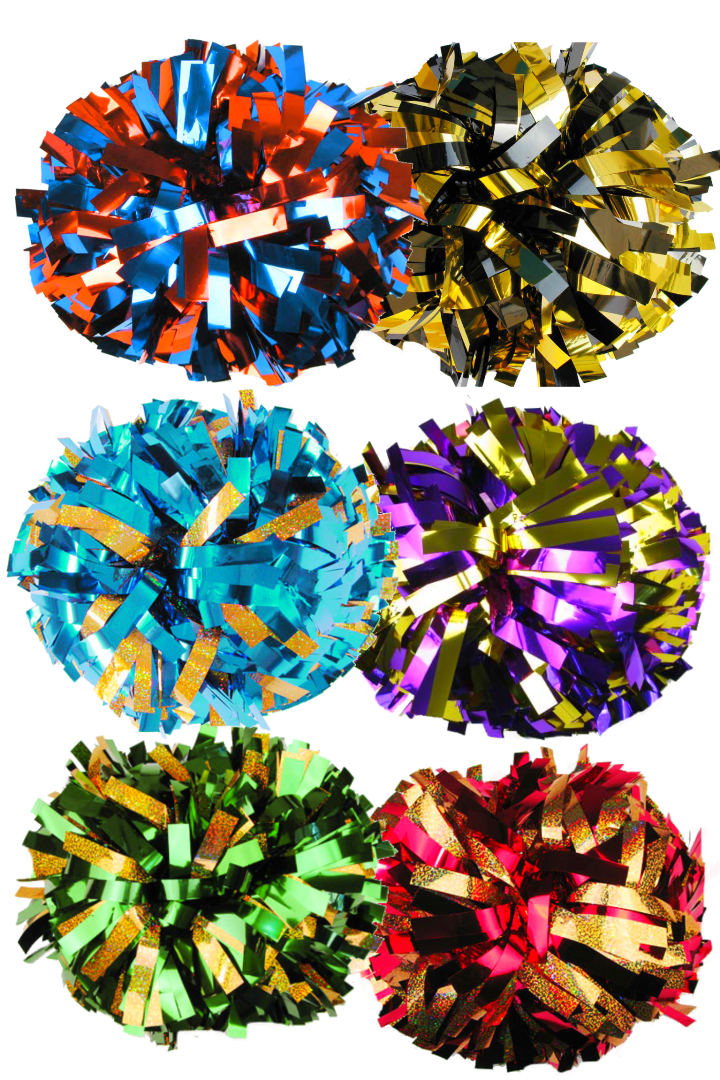 pompony metallic metallic poms