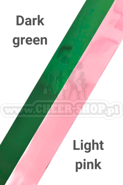 pompon mix metallic dark green light pink