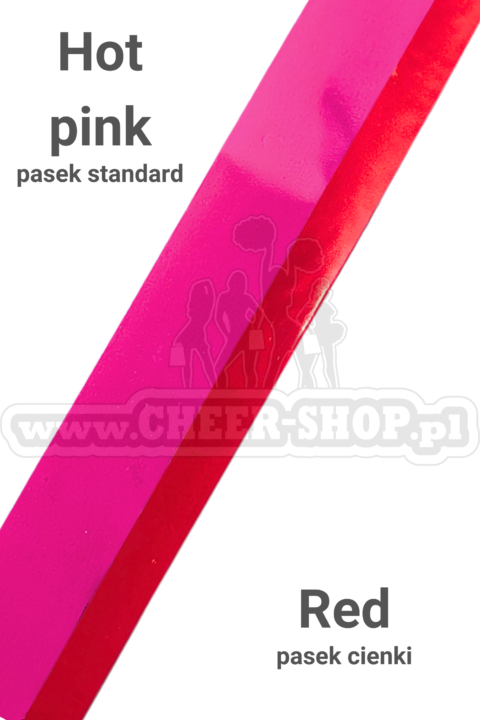 pompon mix metallic hot pink z cienkim paskiem red