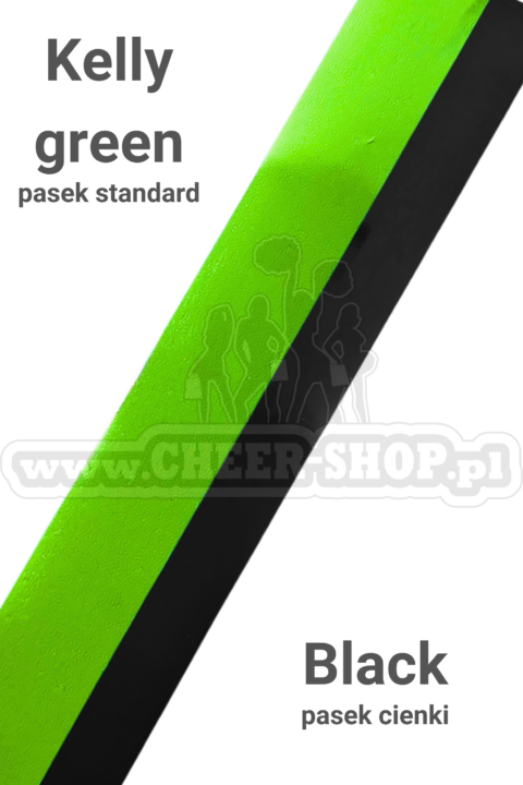 pompon mix metallic kelly green z cienkim paskiem black