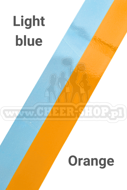 pompon mix metallic light blue orange