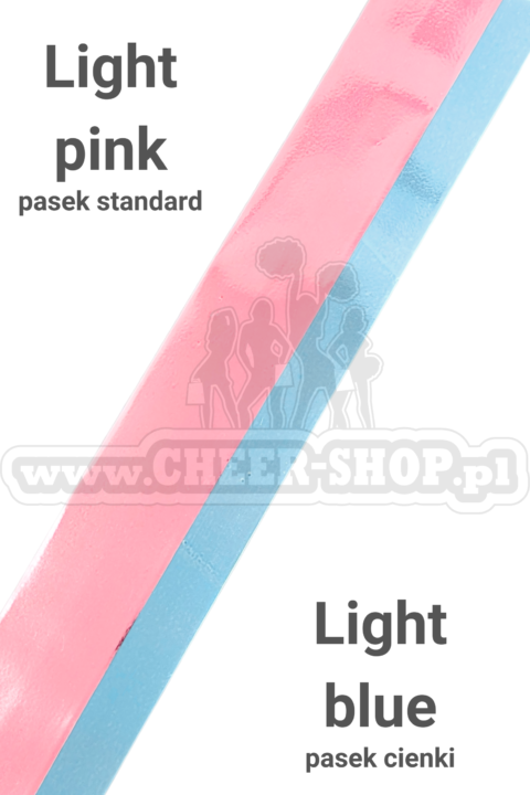 pompon mix metallic light pink z cienkim paskiem light blue
