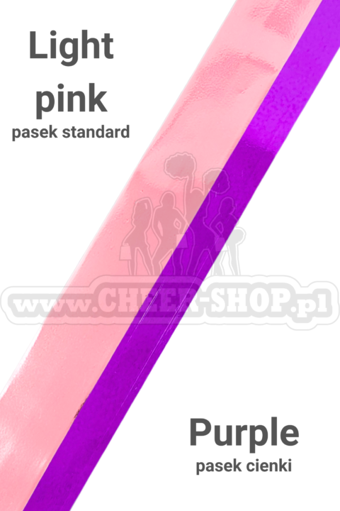 pompon mix metallic light pink z cienkim paskiem purple