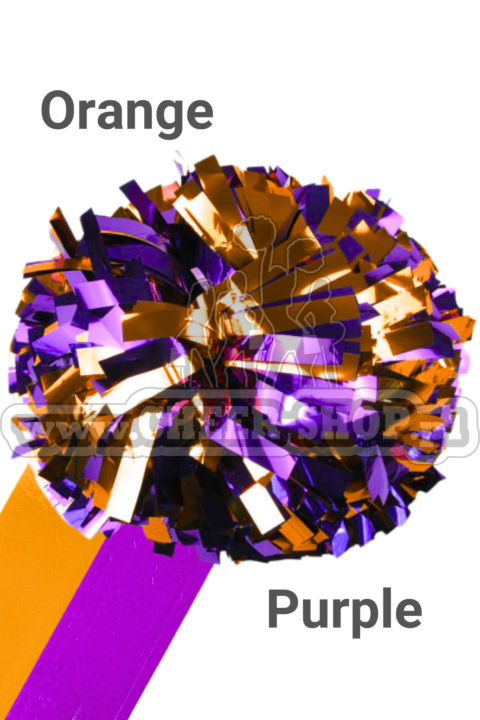 pompon mix metallic orange purple