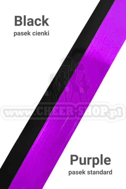 pompon mix metallic purple z cienkim paskiem black