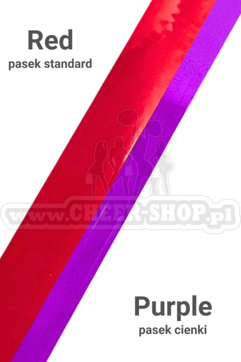 pompon mix metallic red z cienkim paskiem purple
