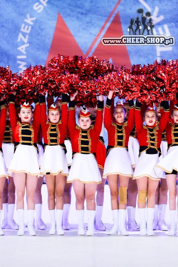 pompony metallic, pompony dla mażoretek, majorettes poms, mix colors