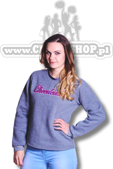 szara bluza cheerleader ocieplana modelka