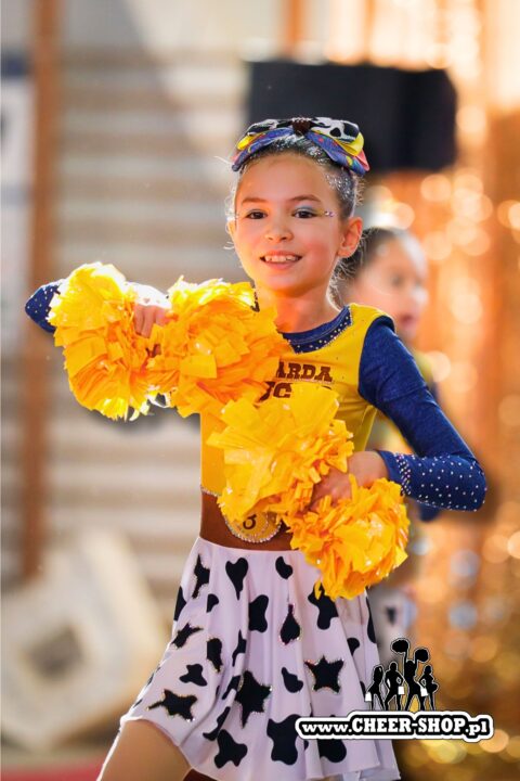 pompony cheerleaderek, pompony fluo, żółte pompony, yellow poms