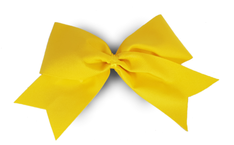 profesjonalna kokarda dla cheerleaders w kolorze żółtym
