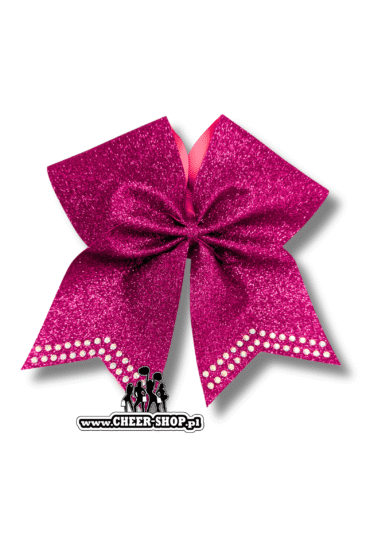 Profesjonalna kokarda brokatowa dla cheerleaders, professional cheer bow, kokarda ze zdobieniami, kokarda z dżetami, bow with gems
