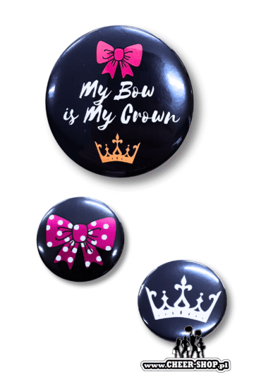 zestaw przypinek my bow is my crown
