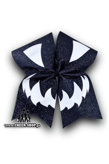kokarda uśmiech ducha, cheer bow, professional bow, kokarda do włosów, halloween, kokarda dla cheerleaderki, halloween bow