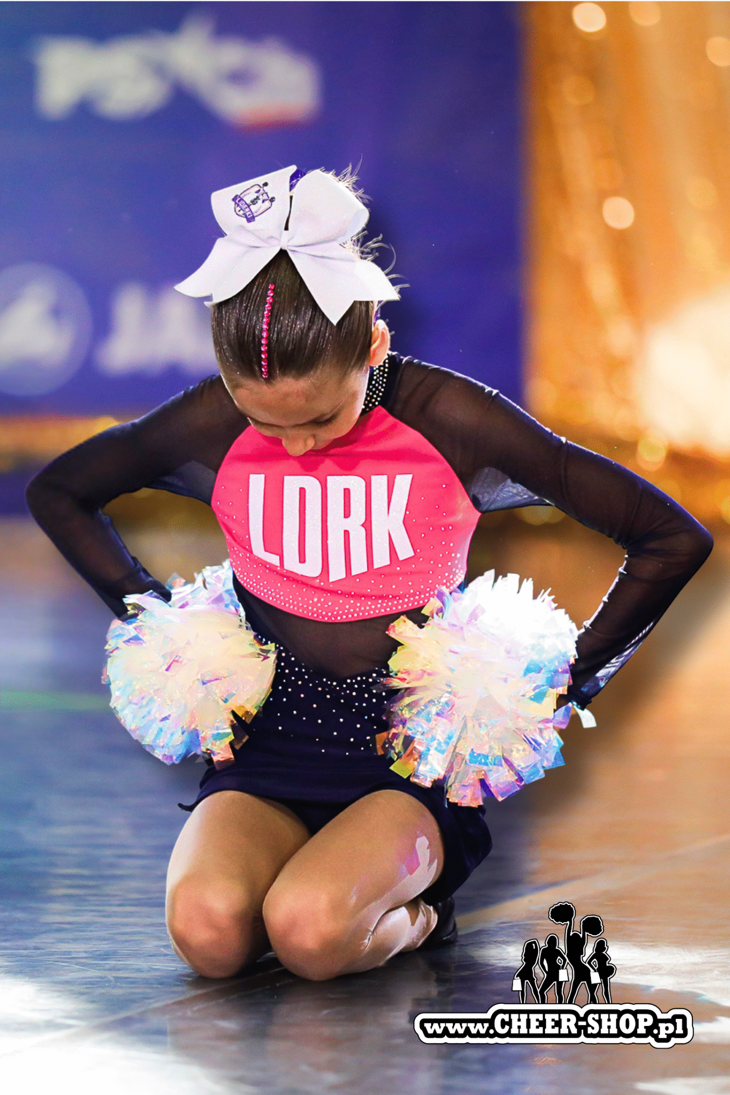 Brokatowa kokarda z twoim nadrukiem, personalizowana kokarda, customized bow, yours bow, cheer bow, bow for cheerleaders, professional bow, profesjonalna kokarda dla cheerleaderek 21