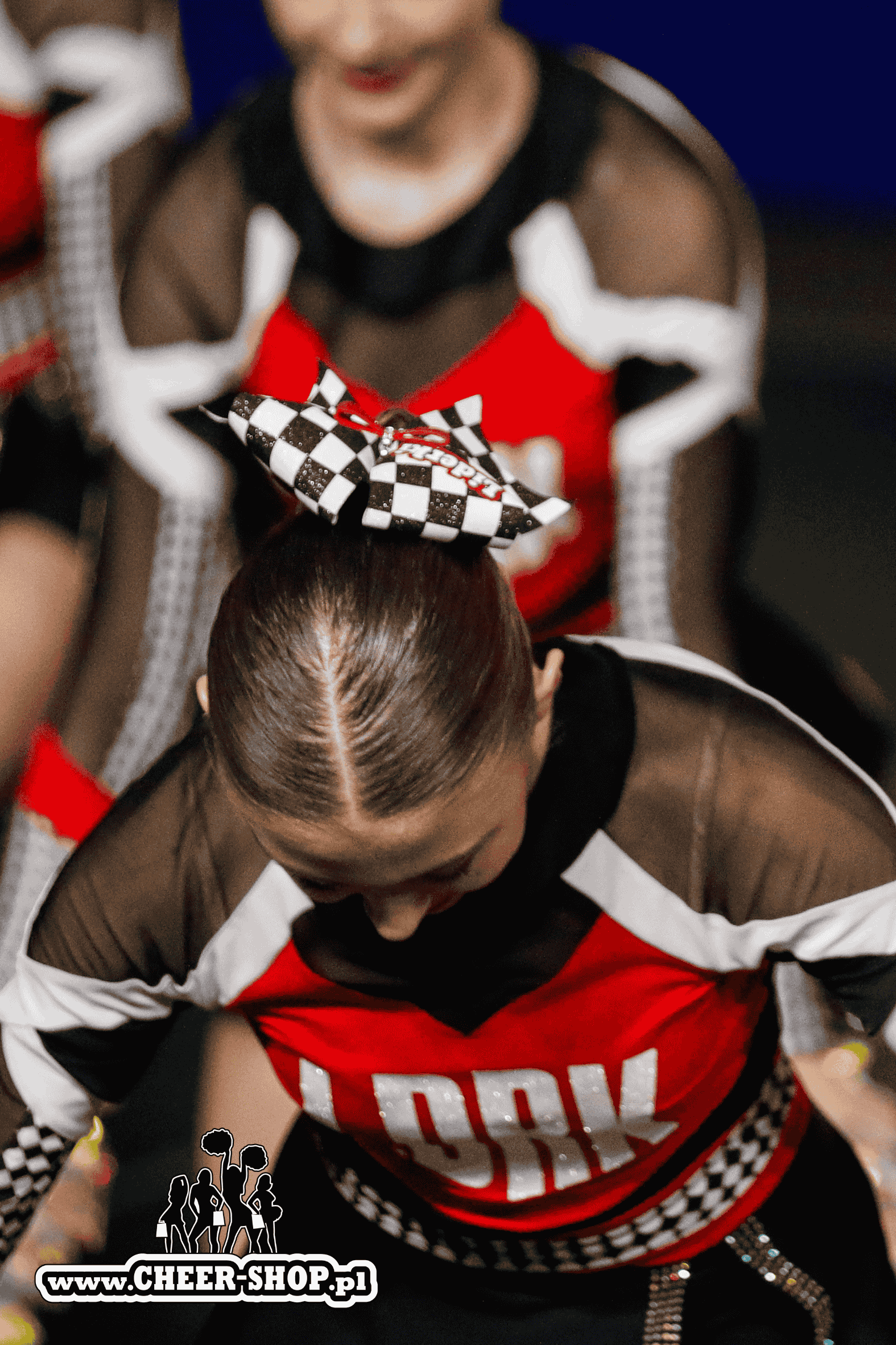 kokarda 3D, brokatowa kokarda, cheer kokarda, cheer bow, 3D bow, profesjonalna kokarda dla cheerleaderek