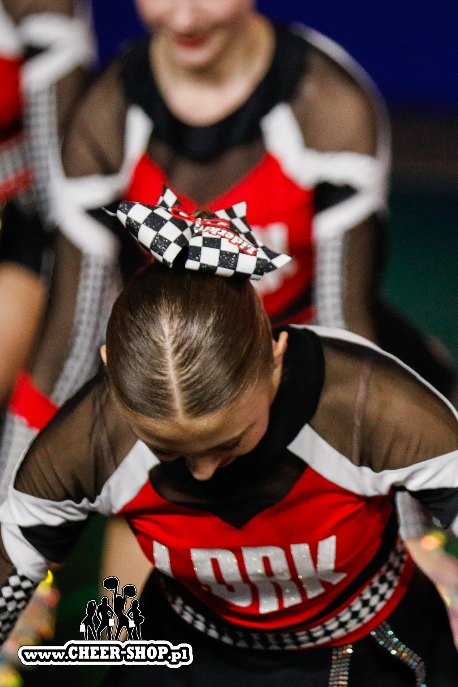 kokarda 3D, brokatowa kokarda, cheer kokarda, cheer bow, 3D bow, profesjonalna kokarda dla cheerleaderek