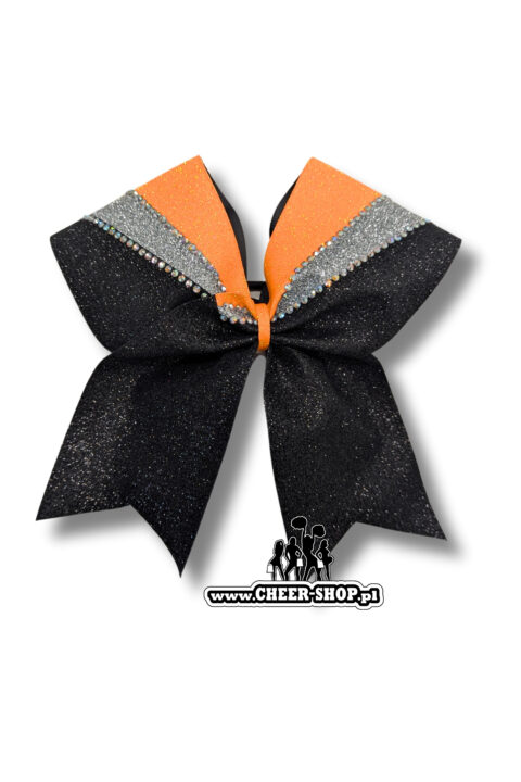 kokarda plotterowa all star, all star bow, cheer bow, profesjonalna kokarda do włosów, professional cheer bow, 3 kolory czarny