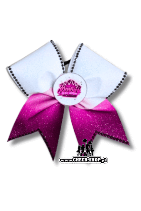 Bombarda Dance Academy, personalizowana kokarda 3D, środek 3D, kokarda dla cheerleaderek, cheer bow, 3D bow, 3D center, professional bow, bows for cheerleaders