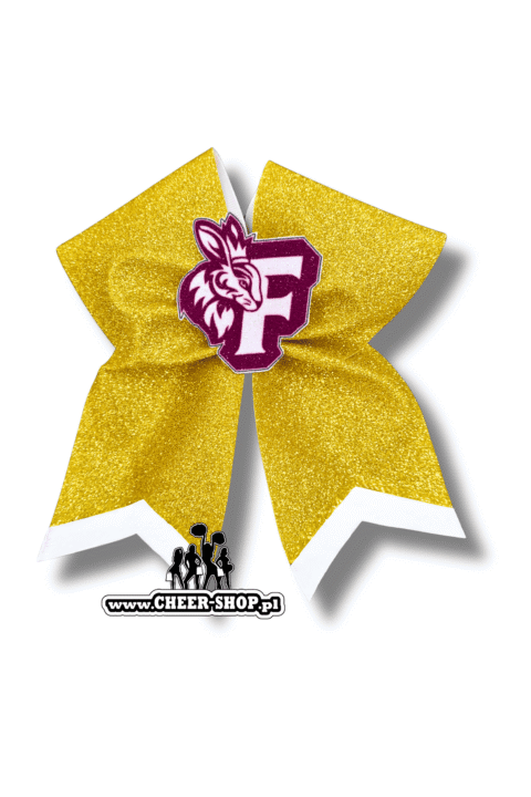 FRESH Golden Rabbits, personalizowana kokarda 3D, środek 3D, kokarda dla cheerleaderek, cheer bow, 3D bow, 3D center, professional bow, bows for cheerleaders, 3D