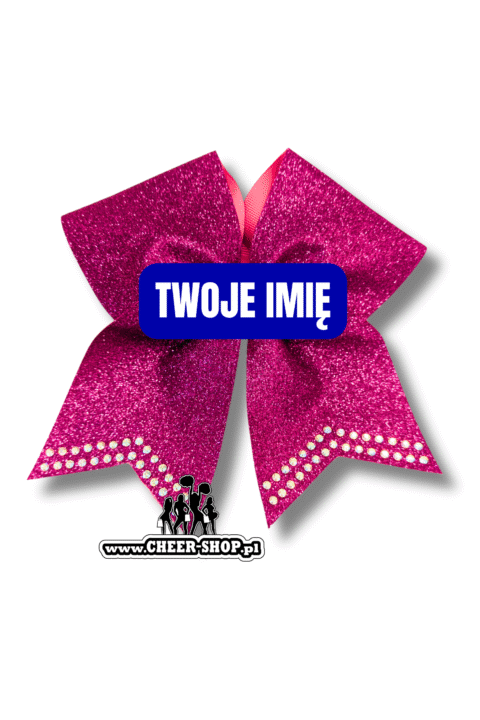 brokatowa kokarda, profesjonalna kokarda, professional bow, cheer bow, kokarda dla cheerleaders, kokarda z twoim logiem, your logo, customized bow, kokarda z Twoim imieniem, kokarda z nazwą Tw
