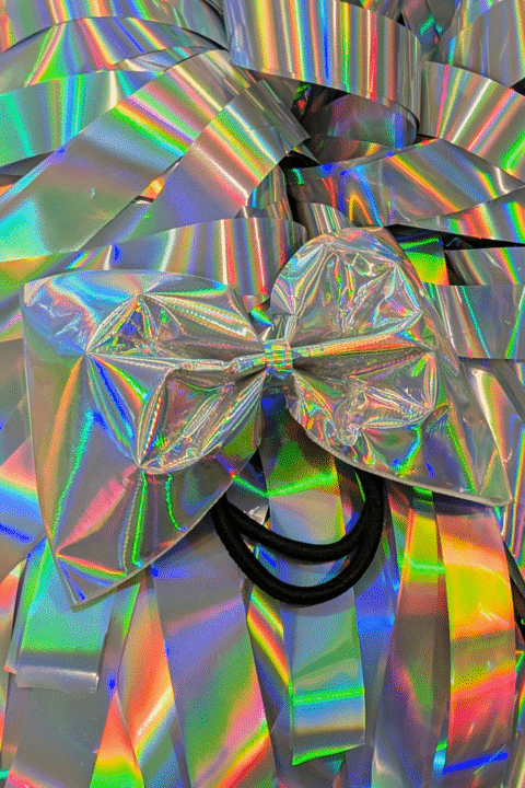 kokarda laserowa, kokarda dla cheerleaders, cheer bow, laser, bow