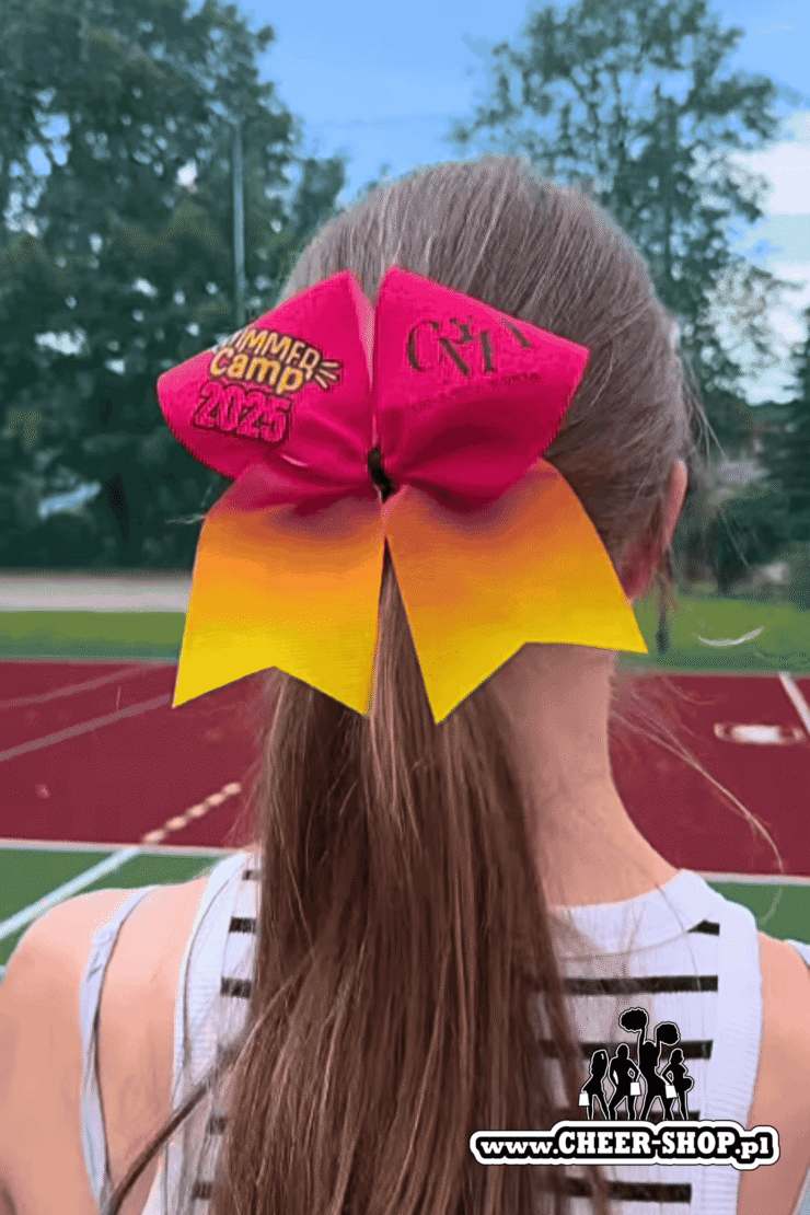 kokarda obozowa cheer move academy, camp bow, cheer bow, miękka kokardka, summer camp