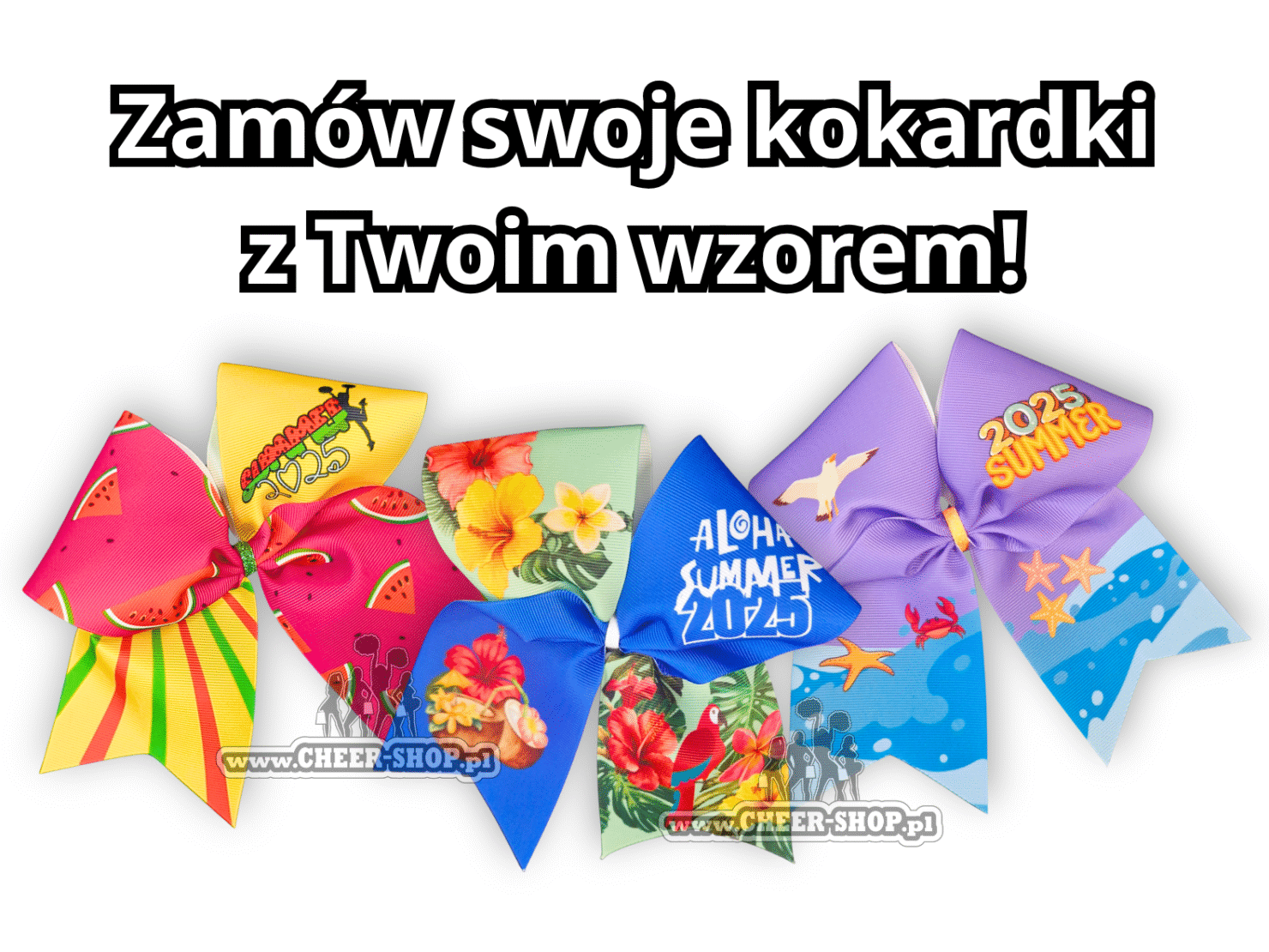cheer camp bows, kokardy obozowe, kakardy dla cheerleaders, cheer bows