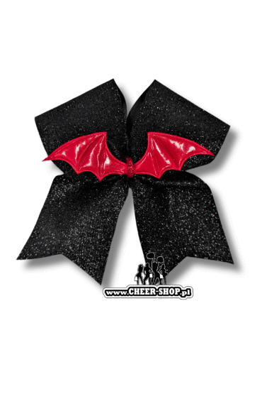kokarda batman, batman bow, cheer bow, professional bow, kokarda profesjonalna, kokarda dla cheerleaderek, kokarda ze skrzydłami, bow with wings
