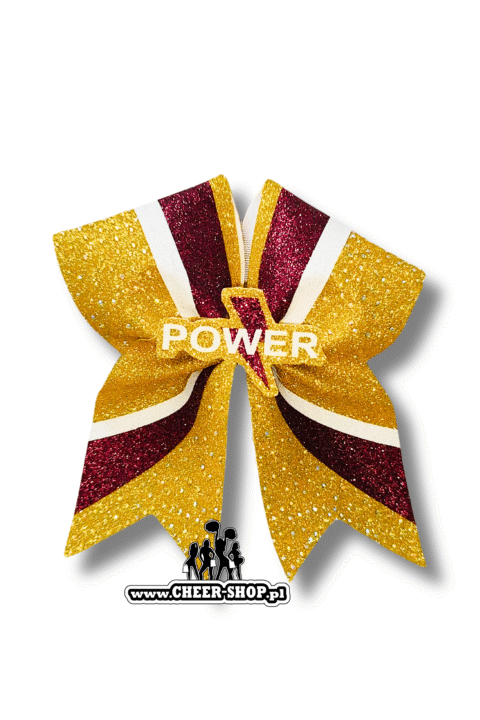 Kokarda Scale, profesjonalna kokarda dla cheerleaderek, professional bow, cheer bow, kokarda z dżetami, kokarda z cyrkoniami, środek 3D, 3D center, power bow