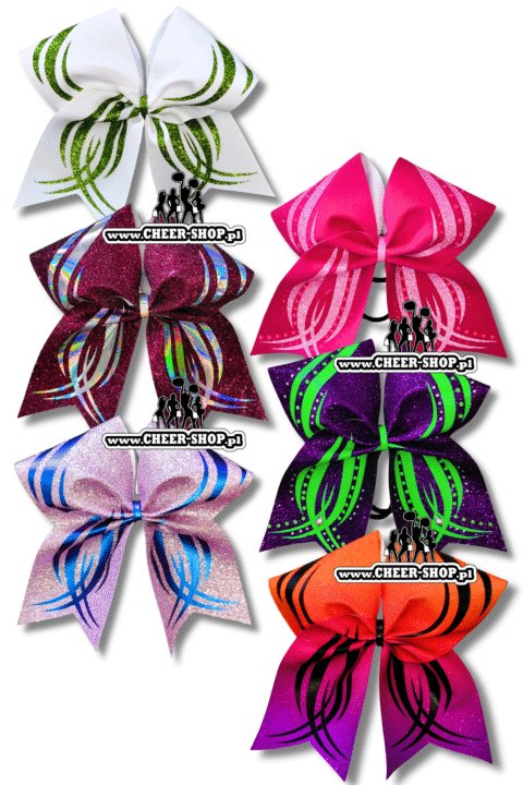 Kokarda Tribal, profesjonalna kokarda dla cheerleaderek, professional bow, cheer bow, kokarda z dżetami, kokarda z cyrkoniami, tribal bow