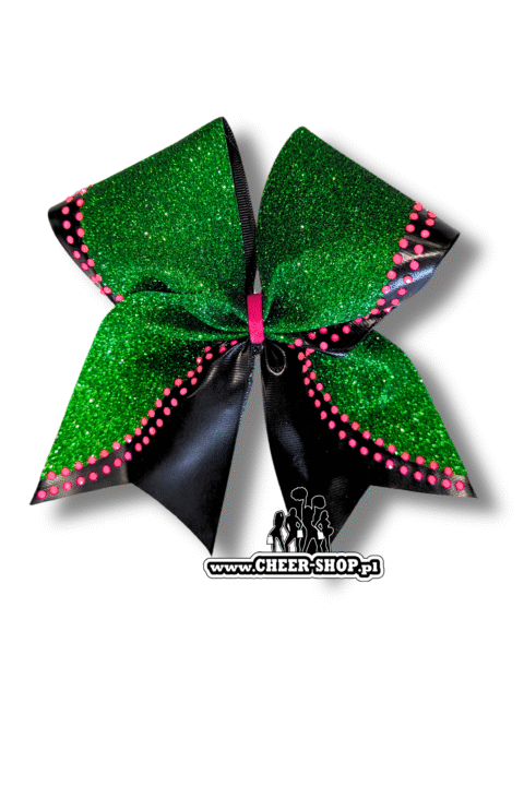 kokarda bow & arrow grass mate black, cheer bow, kokarda dla cheerleaders, professional bow, profesjonalna kokarda dla cheerleaderek