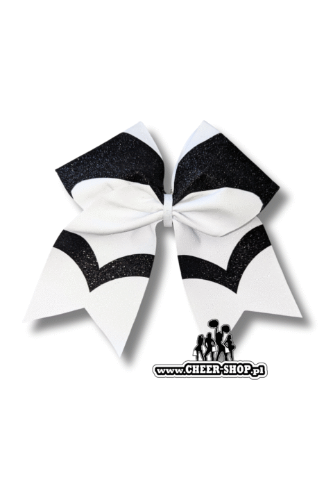 kokarda grand champion, cheer kokarda cheer bow, kokarda dla cheerleaderki, kokarda level 7, czarno biała kokarda