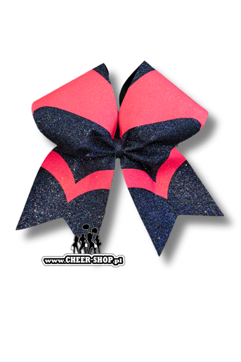 kokarda grand champion, cheer kokarda cheer bow, kokarda dla cheerleaderki, kokarda level 7, różowo szara kokarda