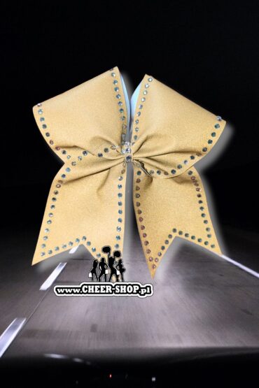 kokarda odblaskowa reflective gold, złoty odblask, bezpieczne wakacje, odblask da dzieci, gold bow, glowing bow, bow with rhinestones
