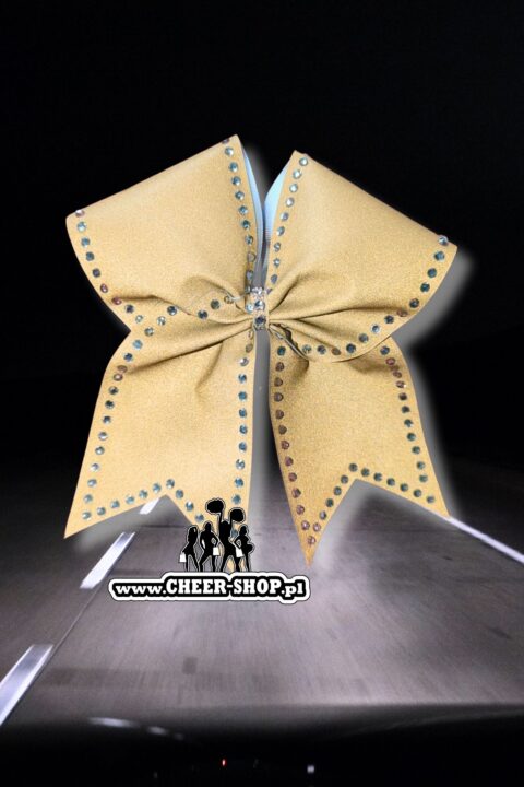 kokarda odblaskowa reflective gold, złoty odblask, bezpieczne wakacje, odblask da dzieci, gold bow, glowing bow, bow with rhinestones