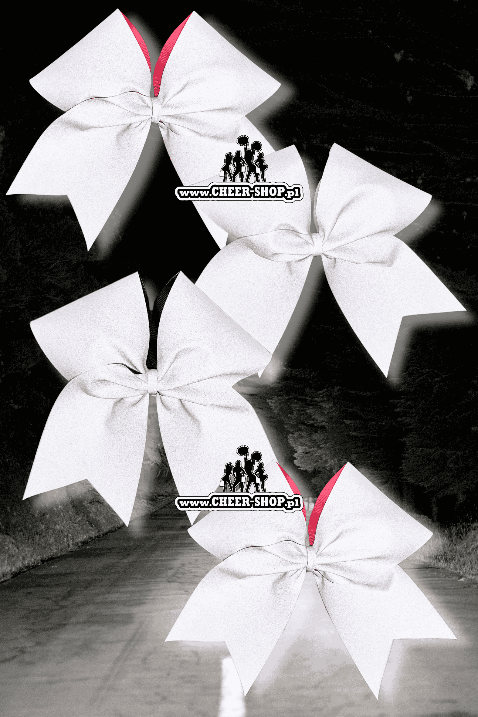 kokarda odblaskowa reflective white, biały odblask, bezpieczne wakacje, odblask da dzieci, white bow, glowing bow