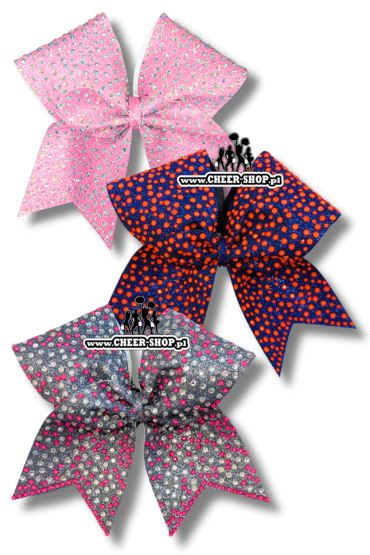 kokarda waterfall level seven, level 7, cheerleading, kokarda z dżetami, kokarda z diamencikami, cheer bow, gemstones, rhinestones, cheershop, best bow, cheersport