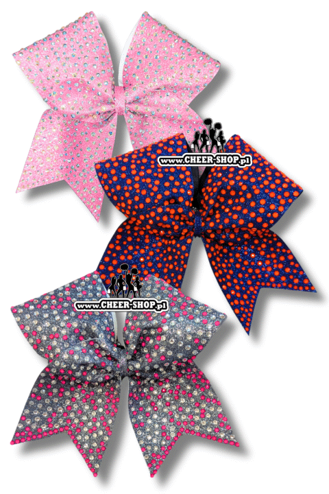 kokarda waterfall level seven, level 7, cheerleading, kokarda z dżetami, kokarda z diamencikami, cheer bow, gemstones, rhinestones, cheershop, best bow, cheersport