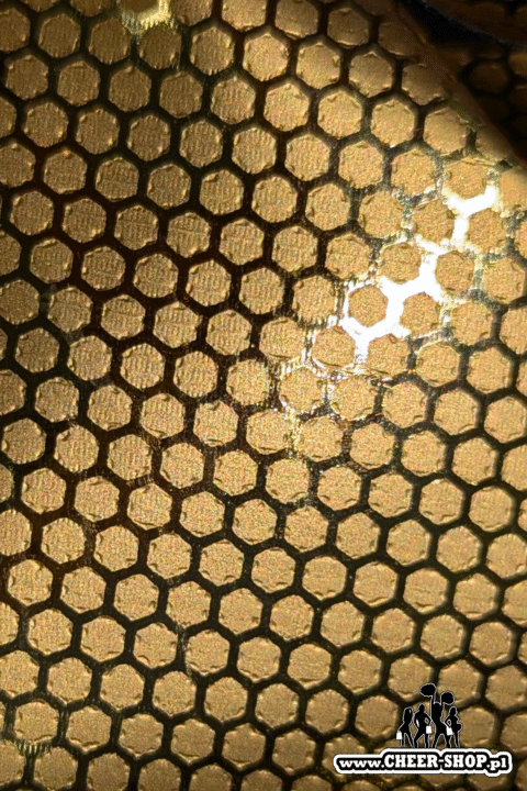 plastry miodu, honeycomb bow, honeycomb pattern, gold bow, gold pattern
