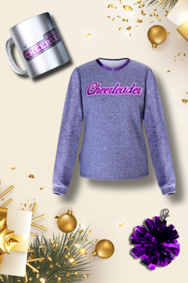 Cheer Box Świąteczny Cheerleader, zestaw prezentowy, gift set, ocieplana bluza, brokatowy kubek, brelok mini pomponik