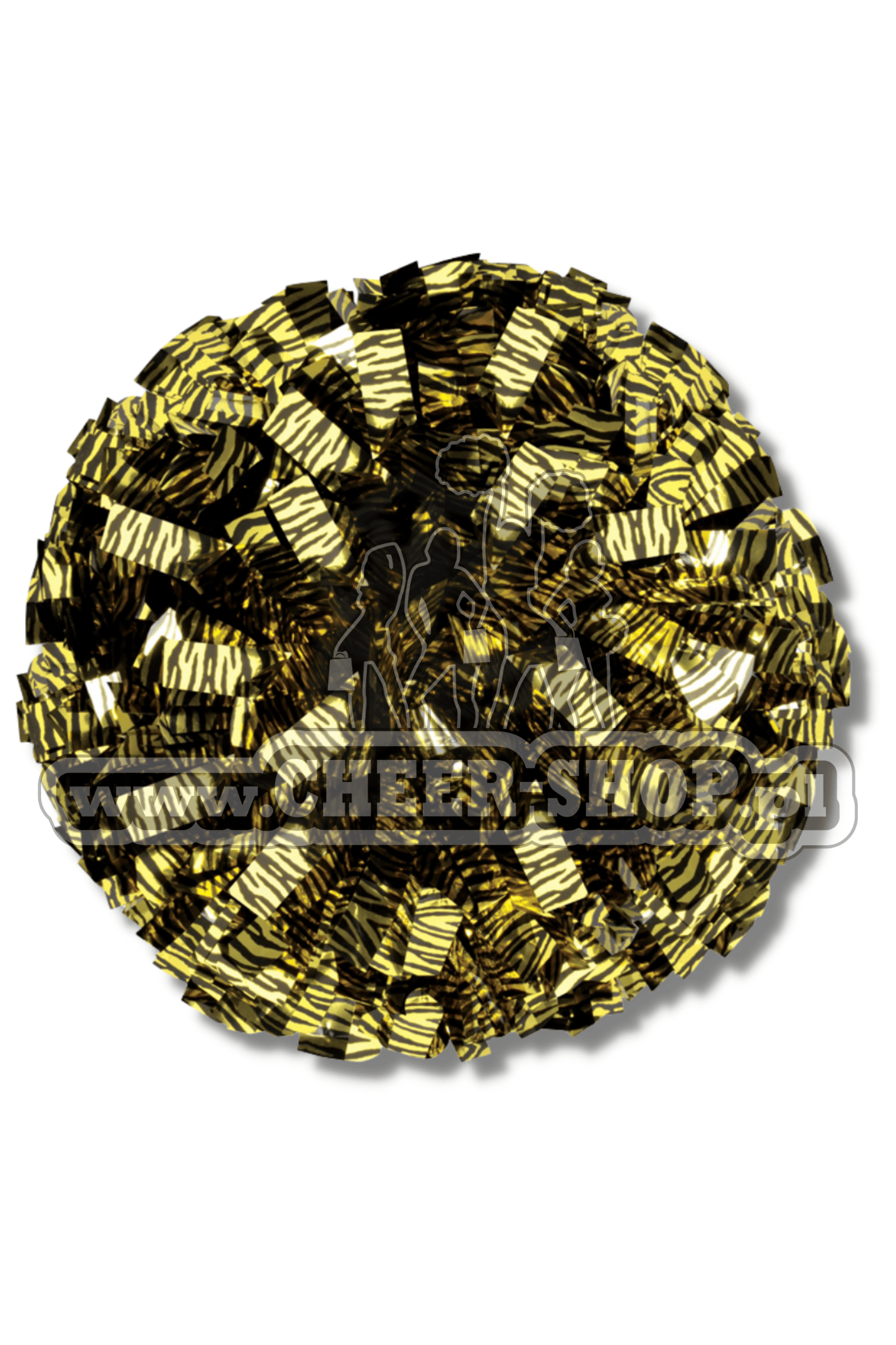 pompon zebra czarno złoty