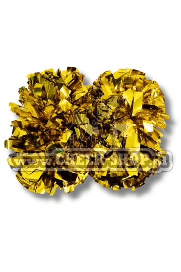 pompony metallic, pompony metaliczne, profesjonalne pompony dla cheerleaderek, pompony dla mażoretek, pompony na zawody, pompony złote