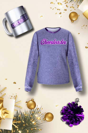 Cheer Box Świąteczny Cheerleader, zestaw prezentowy, gift set, ocieplana bluza, brokatowy kubek, brelok mini pomponik