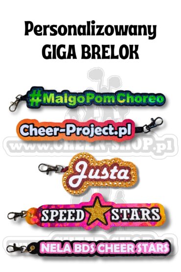 Personalizowany giga brelok dla cheerleaderki, duży prelok, duży brelok z imieniem