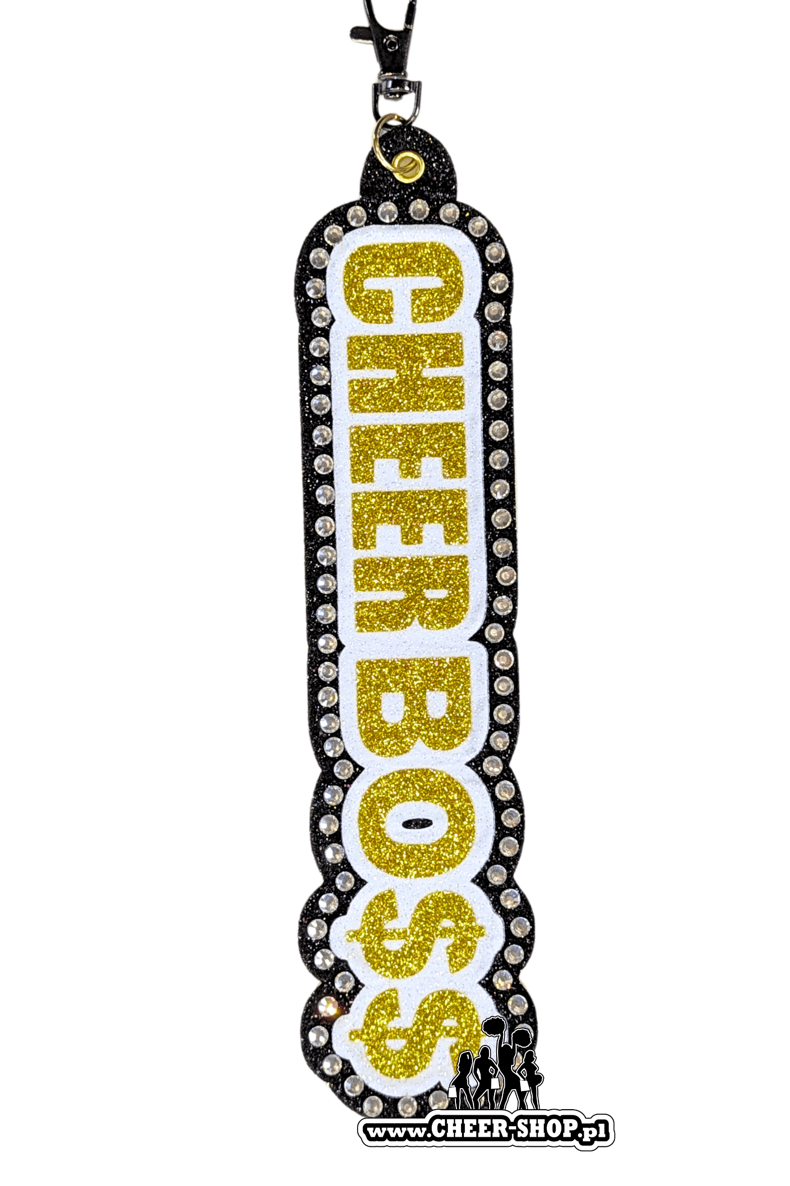 giga brelok cheer boss, duży brelok, brelok do plecaka, breloczek dla cheerleaderki, keychain cheer boss, brelok z dżetami, brelok dla cheerleaders