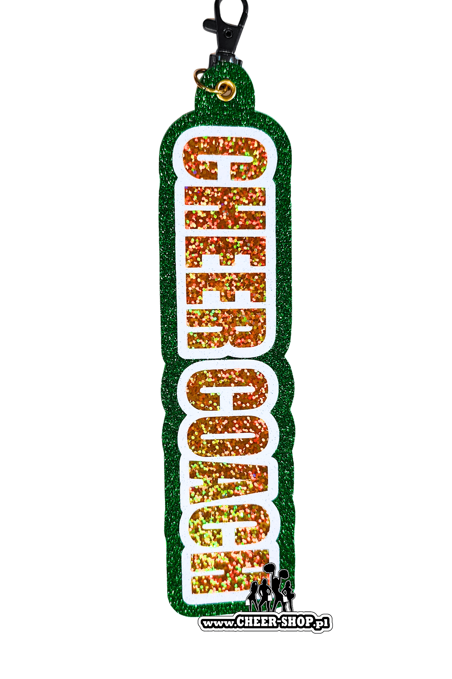 giga brelok cheer coach, duży brelok, brelok do plecaka, breloczek dla cheerleaderki, keychain cheer coach, brelok dla trenerki, brelok dla trenera ziel