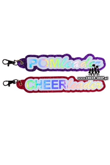 giga brelok cheerleader pomleader, duży brelok, brelok do plecaka, breloczek dla cheerleaderki, keychain pomleader cheerleader, brelok laser, brelok dla cheerleaders